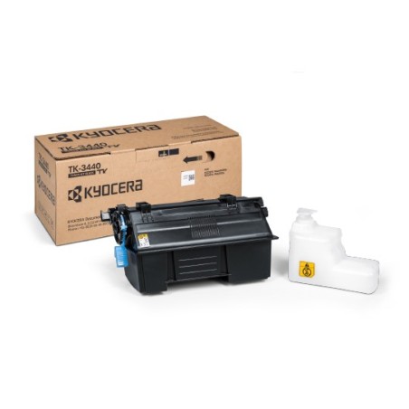 Kyocera TK 3440 Black Toner - 40,000 Pages - High Yield for Crisp Prints - OEM 0632983080504